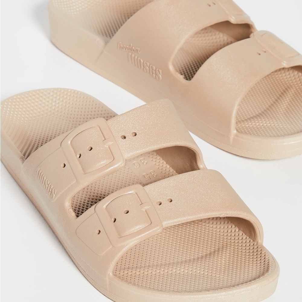 Freedom Moses Two Band Slides Sandals - Picture 3 of 6